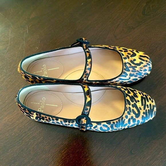 Linea Paolo Marley Leopard Print Genuine Calf Hair Ballet Flat Sz 7 - Picture 5 of 11